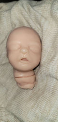 Silicone baby head for cloth body 14"- 15"