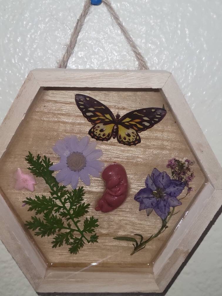 Remembrance Keepsake-handcrafted memorial art peice, custom silicone or resin memory keepsake made to honor loved one