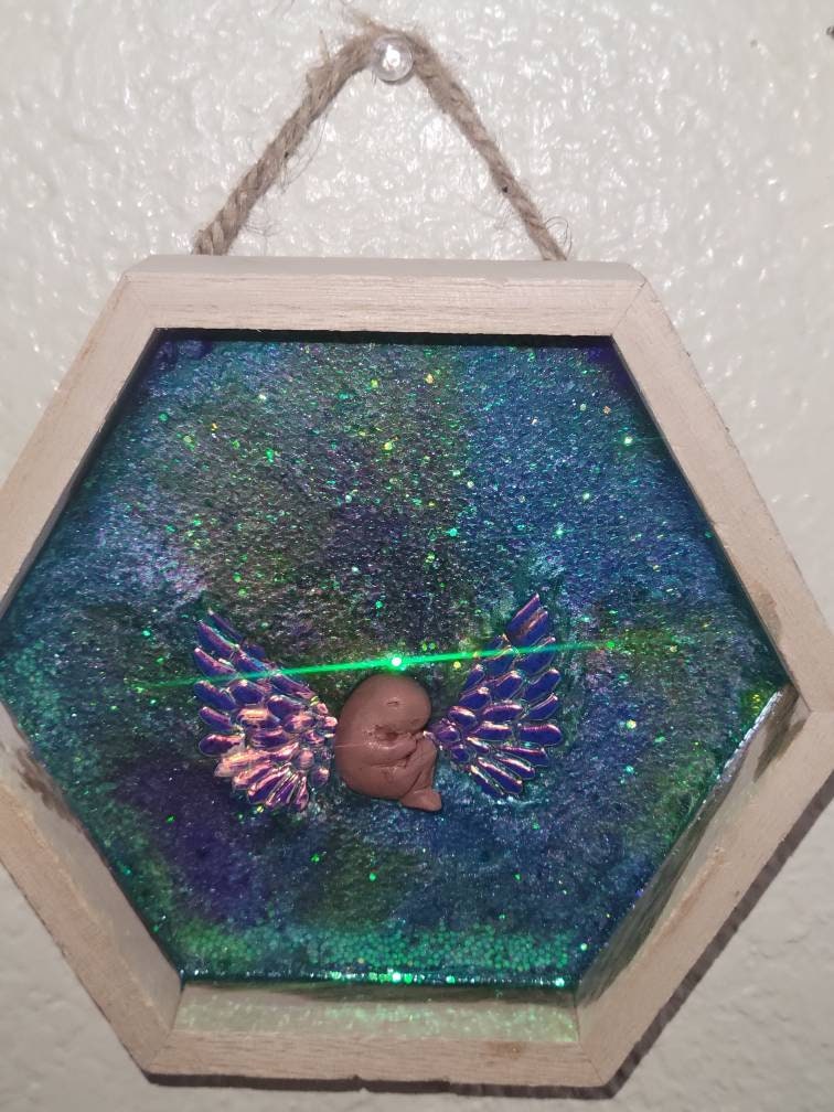 Remembrance Keepsake-handcrafted memorial art peice, custom silicone or resin memory keepsake made to honor loved one
