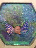 Remembrance Keepsake-handcrafted memorial art peice, custom silicone or resin memory keepsake made to honor loved one