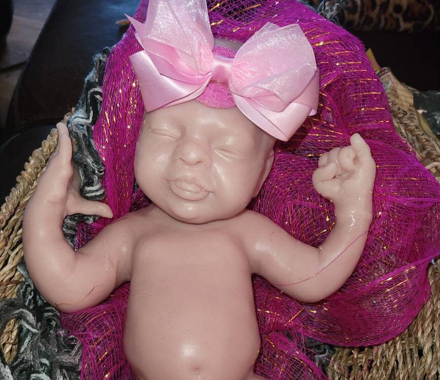 Gorgeous full body silicone art doll girl 15" preemie sculpted by Pamela erff "Jessi