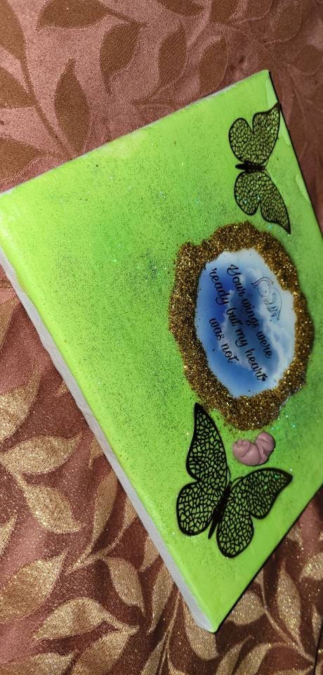 Remembrance Keepsake-handcrafted memorial art peice, custom silicone or resin memory keepsake made to honor loved one