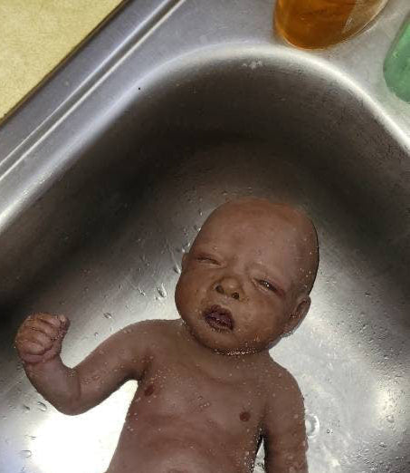 Full Body silicone art doll 17" with bent legs paint or blank kits open eyes beautiful  sophie
