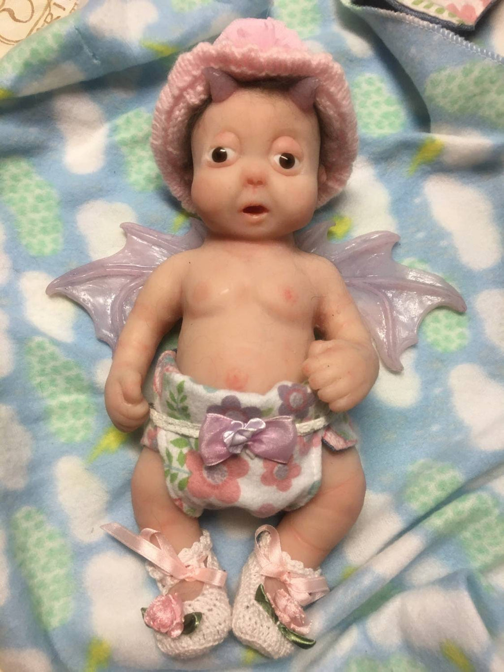 Changeling full body silicone elf baby 12" preemie