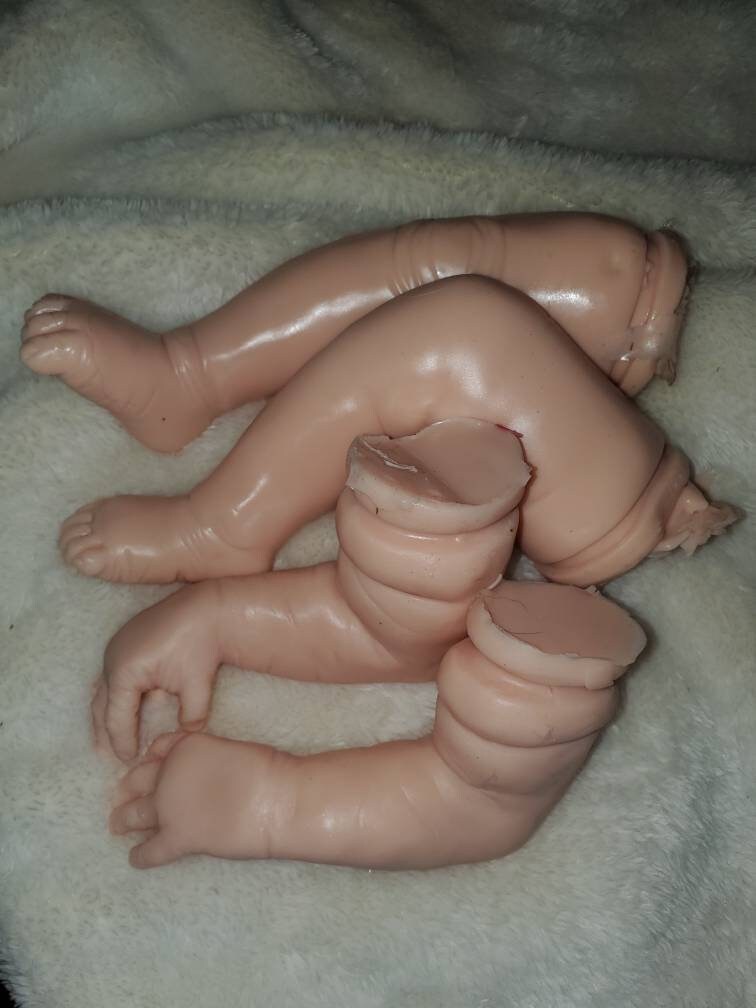 Full silicone baby limbs for cloth body silicone baby unpainted blank kit