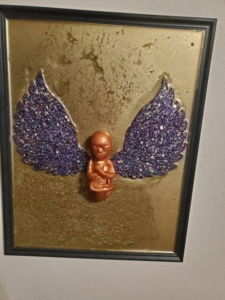 Remembrance Keepsake-handcrafted memorial art peice, custom silicone or resin memory keepsake made to honor loved one