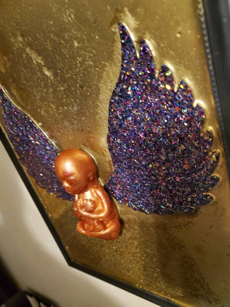 Remembrance Keepsake-handcrafted memorial art peice, custom silicone or resin memory keepsake made to honor loved one
