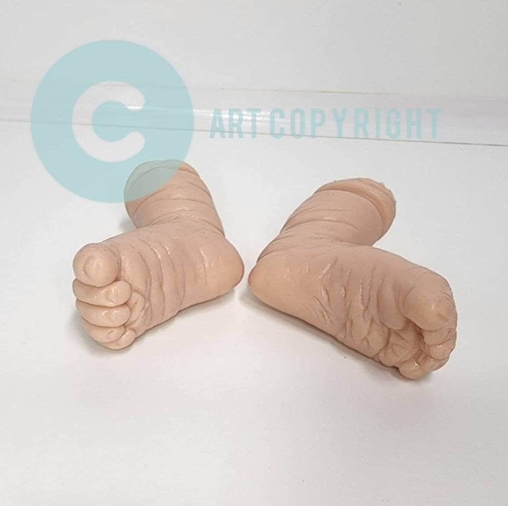 Silicone baby limbs partial limbs with open hands newborn