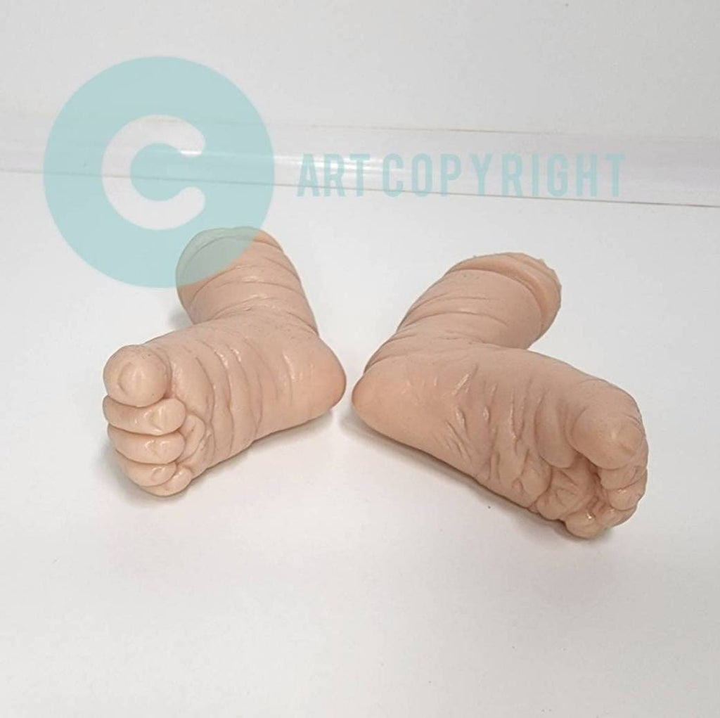 Silicone baby limbs partial limbs with, feet and open hands