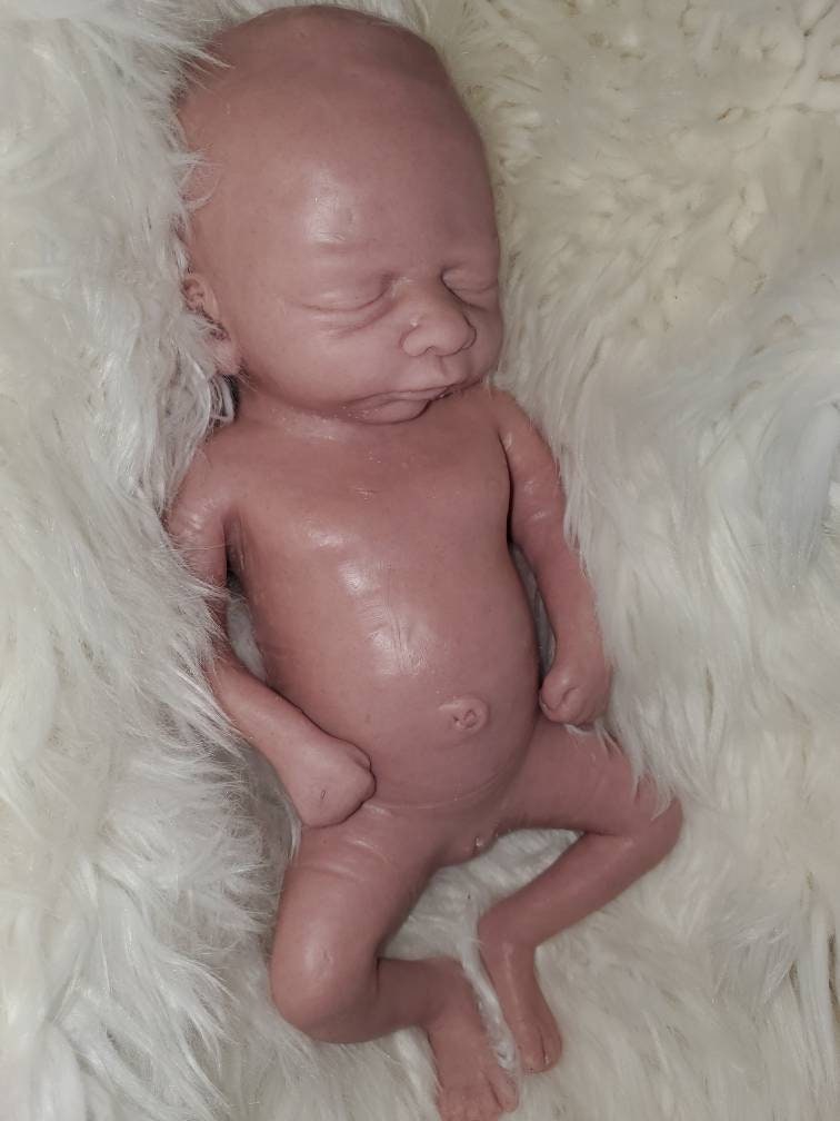 Full body silicone baby girl preemie 14" anabelle has gums