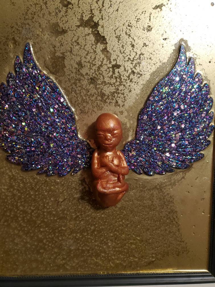 Remembrance Keepsake-handcrafted memorial art peice, custom silicone or resin memory keepsake made to honor loved one