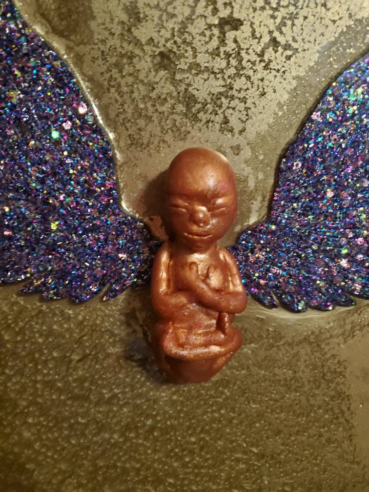 Remembrance Keepsake-handcrafted memorial art peice, custom silicone or resin memory keepsake made to honor loved one