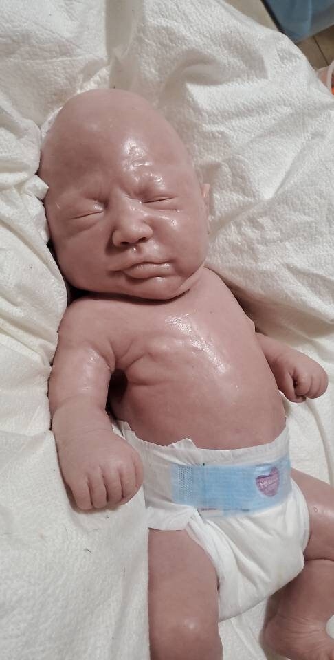Full body silicone baby 19" Eli chunky newborn