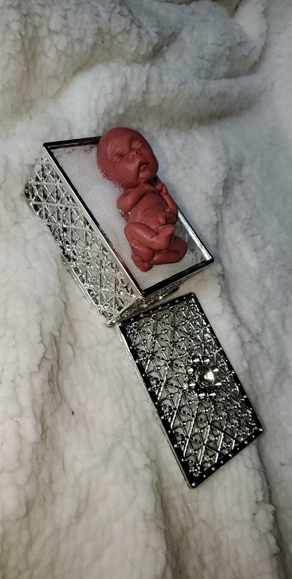 14 weekRemembrance Keepsake-handcrafted memorial art peice, custom silicone or resin memory keepsake made to honor loved one