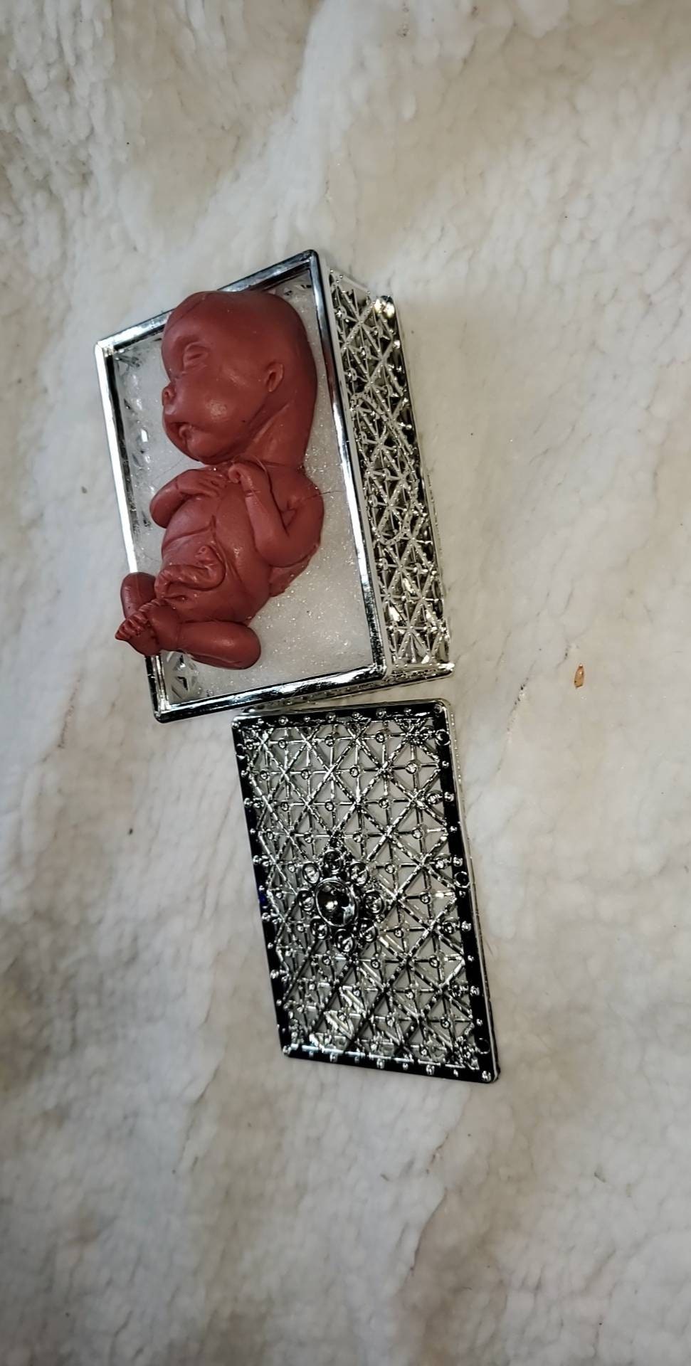 14 weekRemembrance Keepsake-handcrafted memorial art peice, custom silicone or resin memory keepsake made to honor loved one