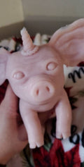 Full body silicone baby unicorn pig piggy piglet 8"  Joy the Unipegapig