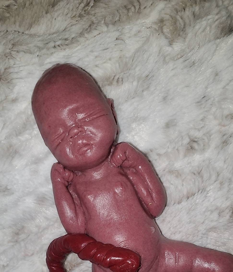 9" Full Body silicone art doll Nevea 21 week gestation memorial art doll born too soon