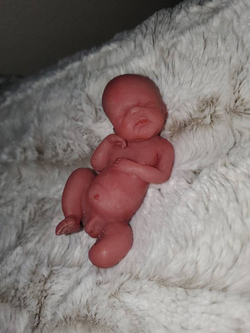 4" silicone memorial baby or mini newborn baby fully PAINTED