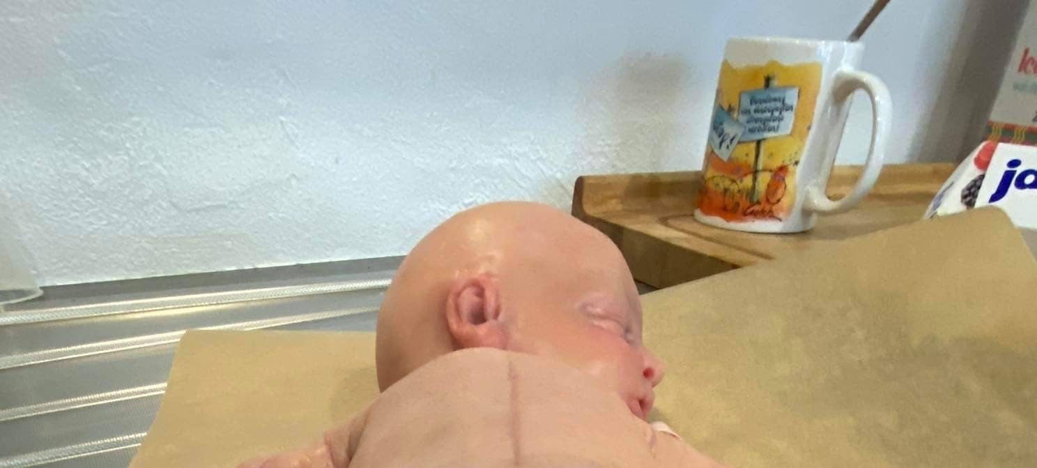 13" silicone art doll girl fully painted with umbilical cord maribelle