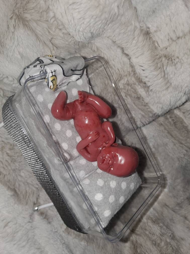 4" silicone memorial baby or mini newborn baby fully PAINTED