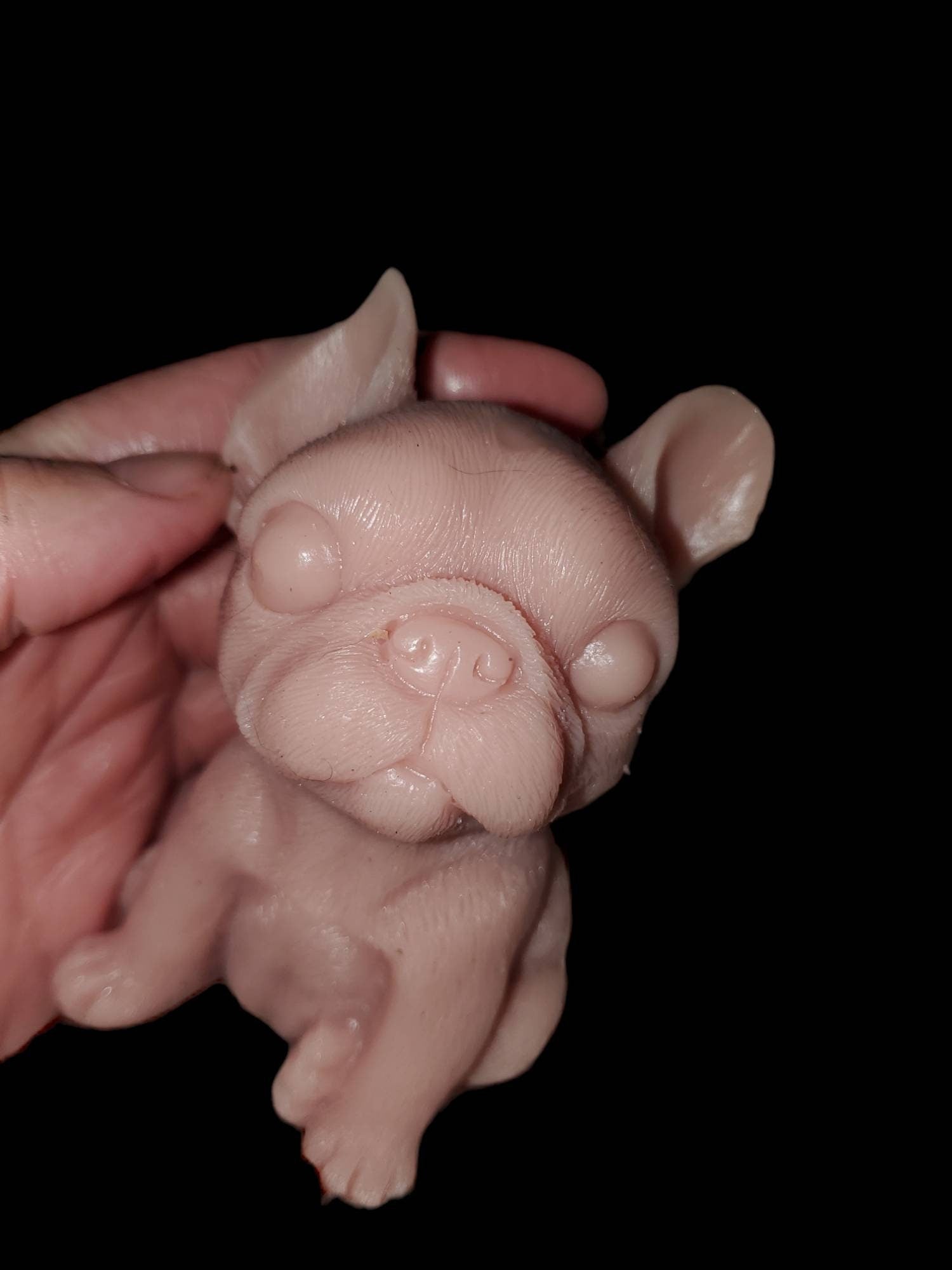 3" silicone puppy baby dog frenchie