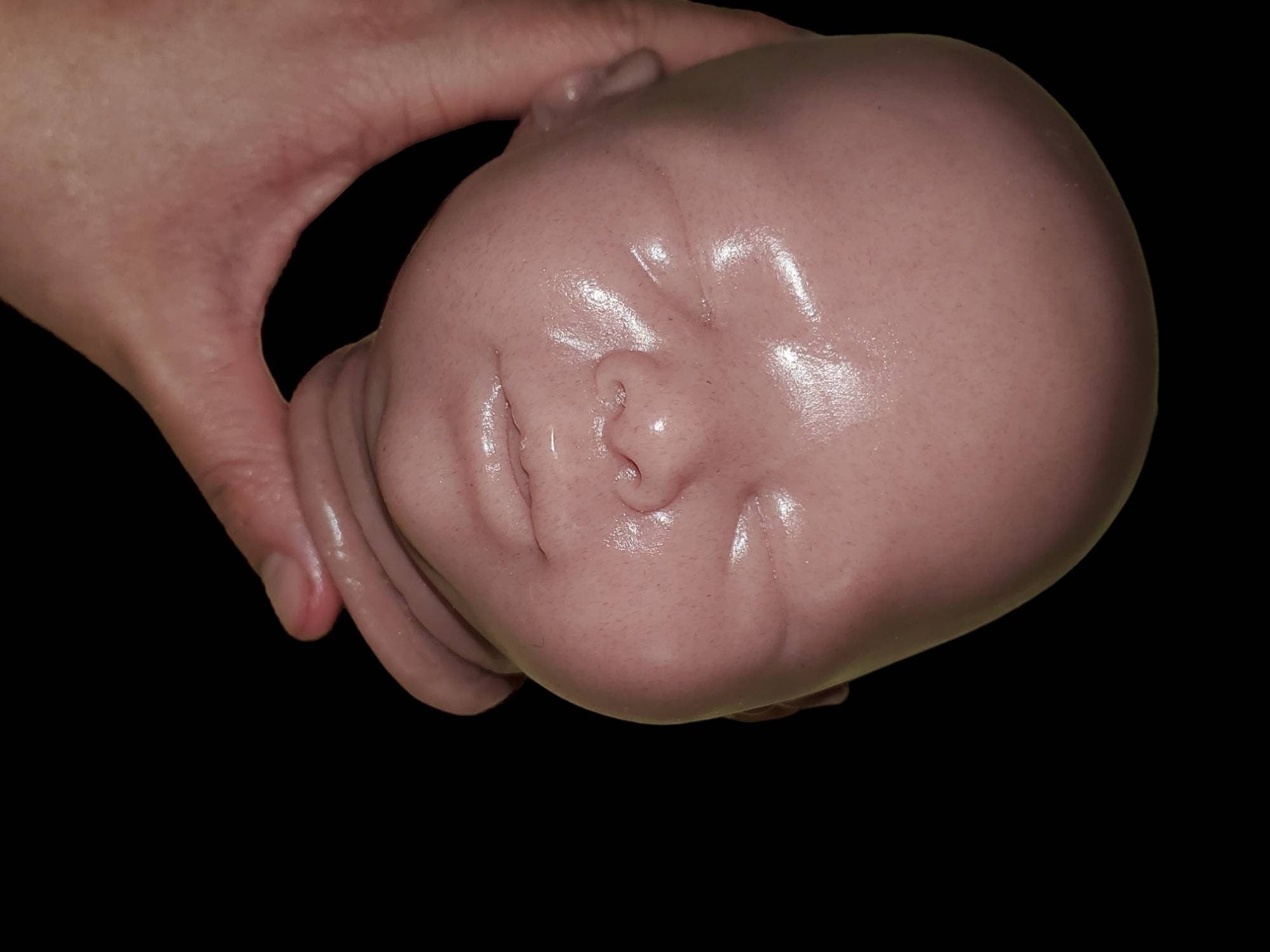 Silicone baby head for 17" cuddle baby