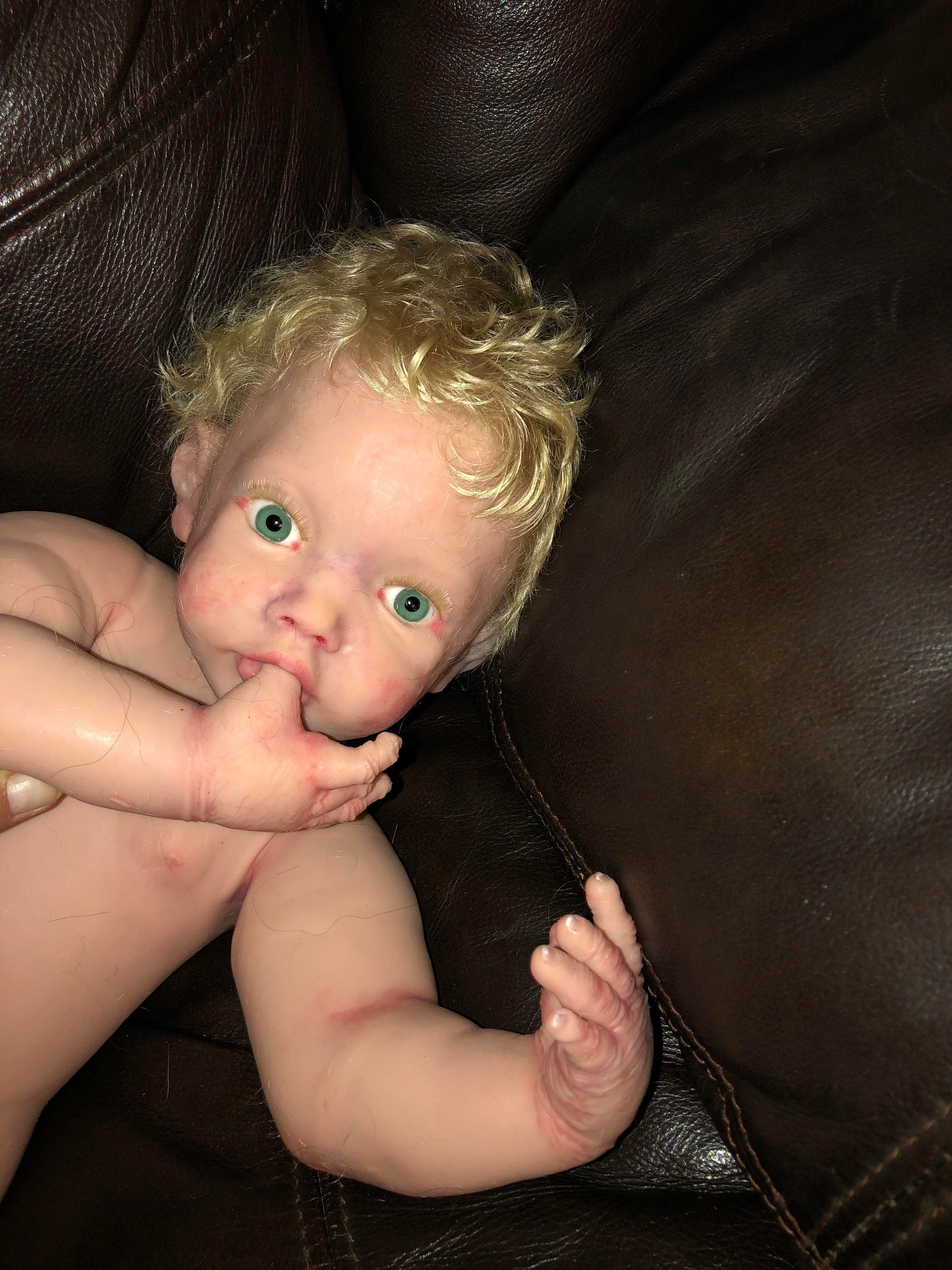 Full body silicone chubby baby open eyes 20" 9.5lbs