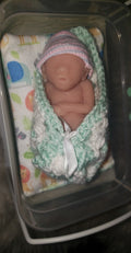 20 week gestational memorial fetus silicone art doll curled up full body with back