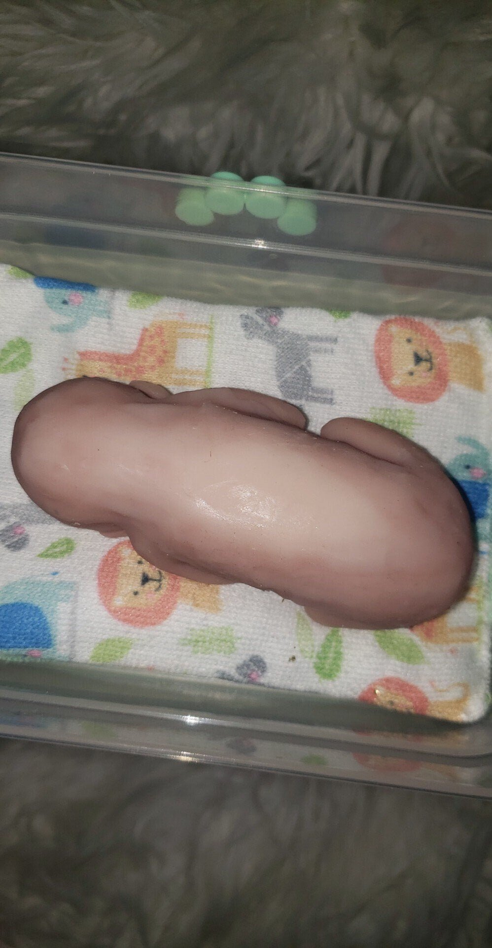 20 week gestational memorial fetus silicone art doll curled up full body with back