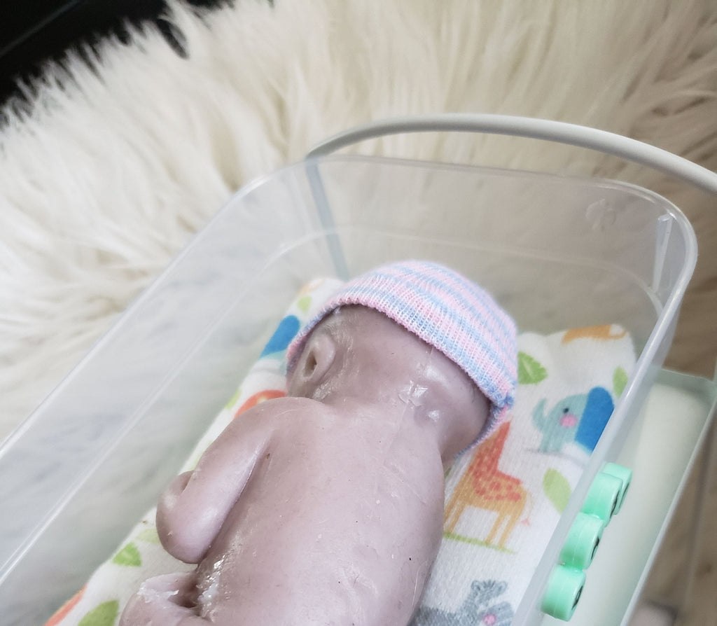 Full body 20 week gestational fetus memorial silicone art doll