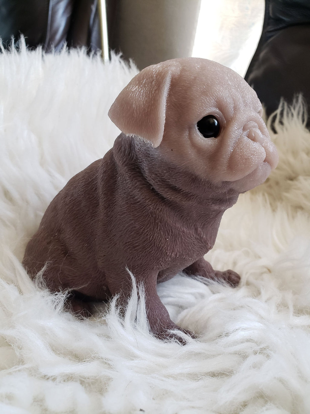10" inches  Full Body Silicone Pug puppy dog open eyes cutie you choose color