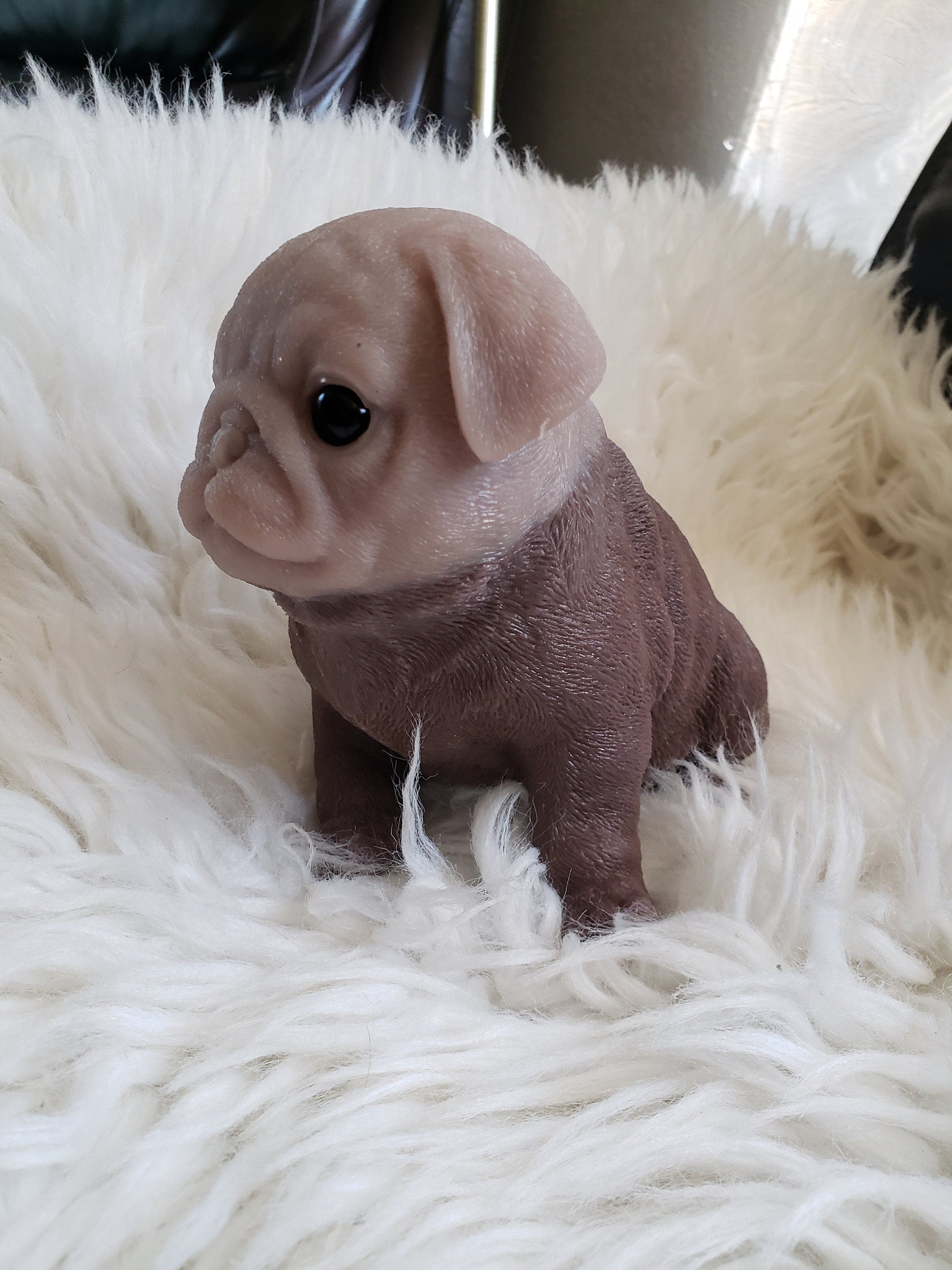 10" inches  Full Body Silicone Pug puppy dog open eyes cutie you choose color