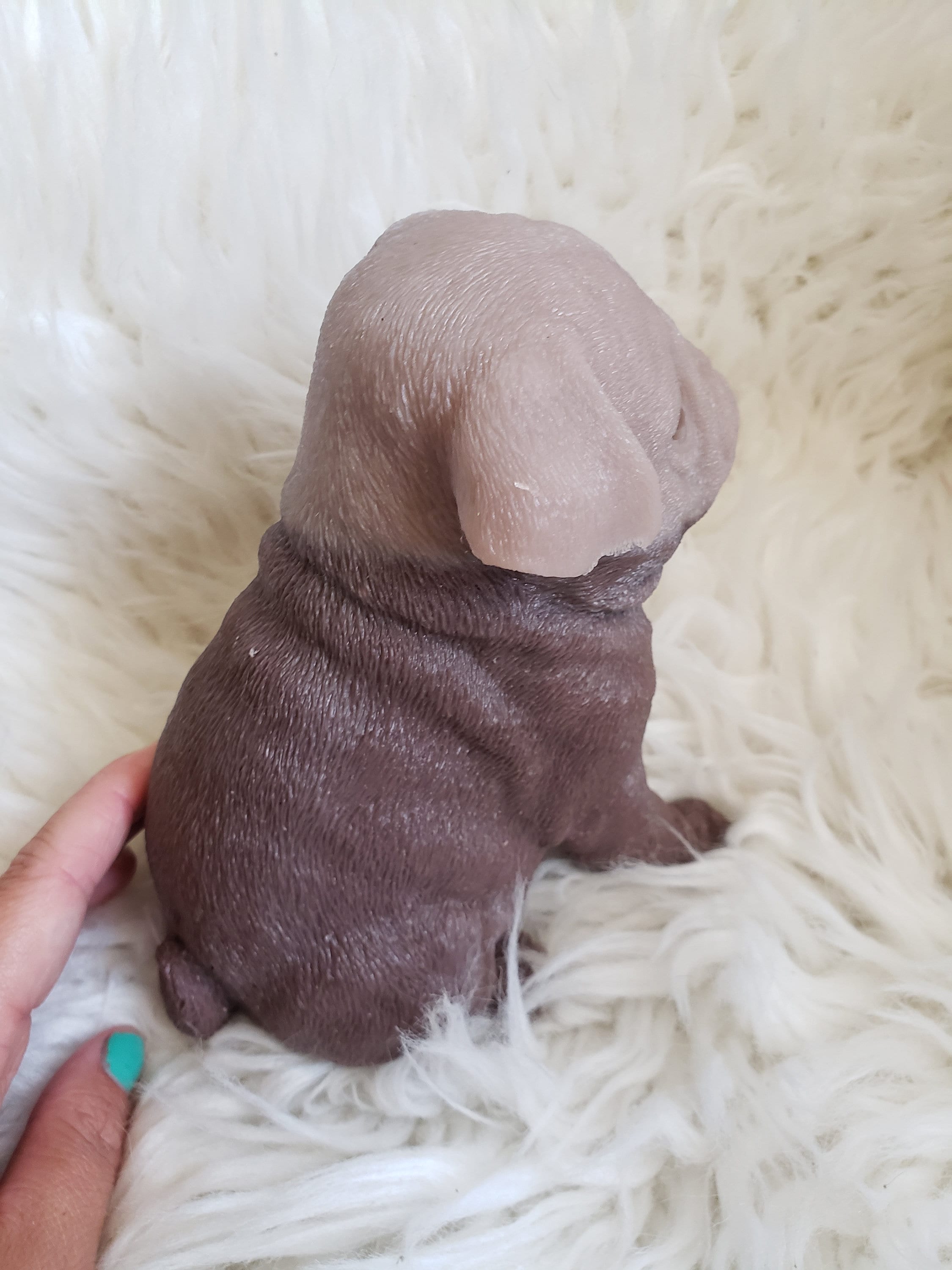10" inches  Full Body Silicone Pug puppy dog open eyes cutie you choose color