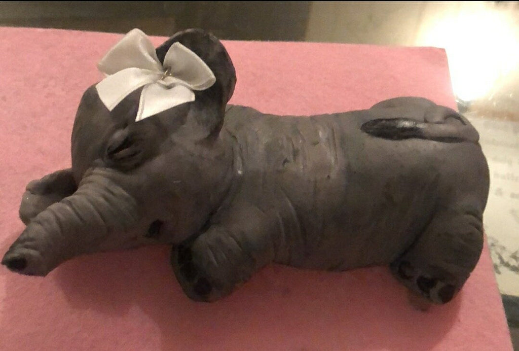 Silicone baby elephant 5"