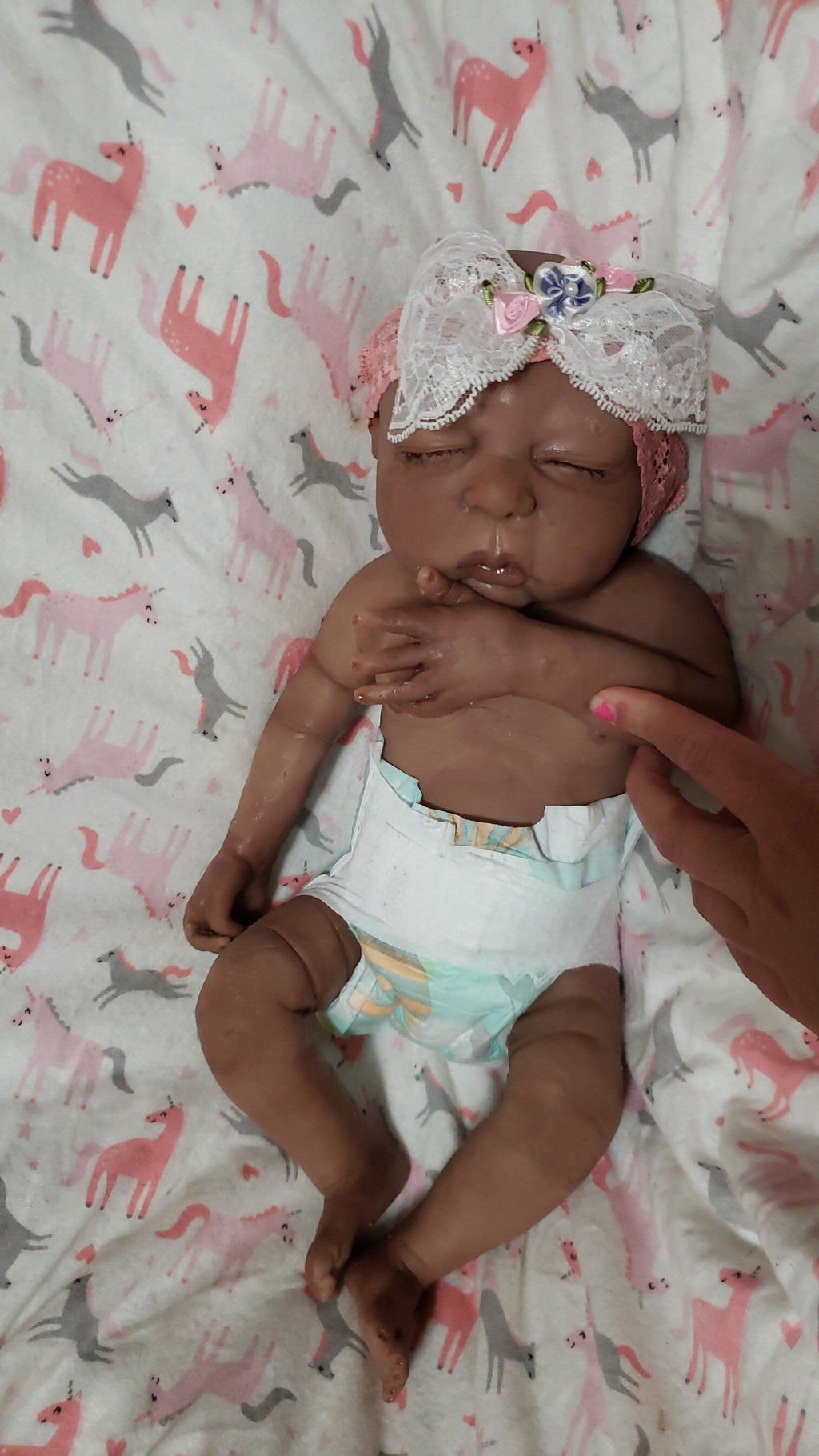 Full body silicone art doll 15" preemie boy or girl amy