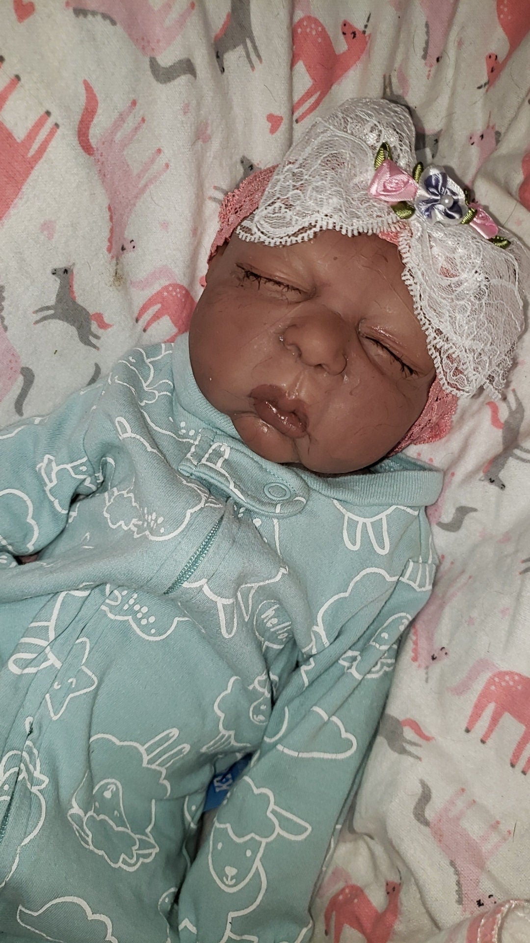 Full body silicone art doll 15" preemie boy or girl amy