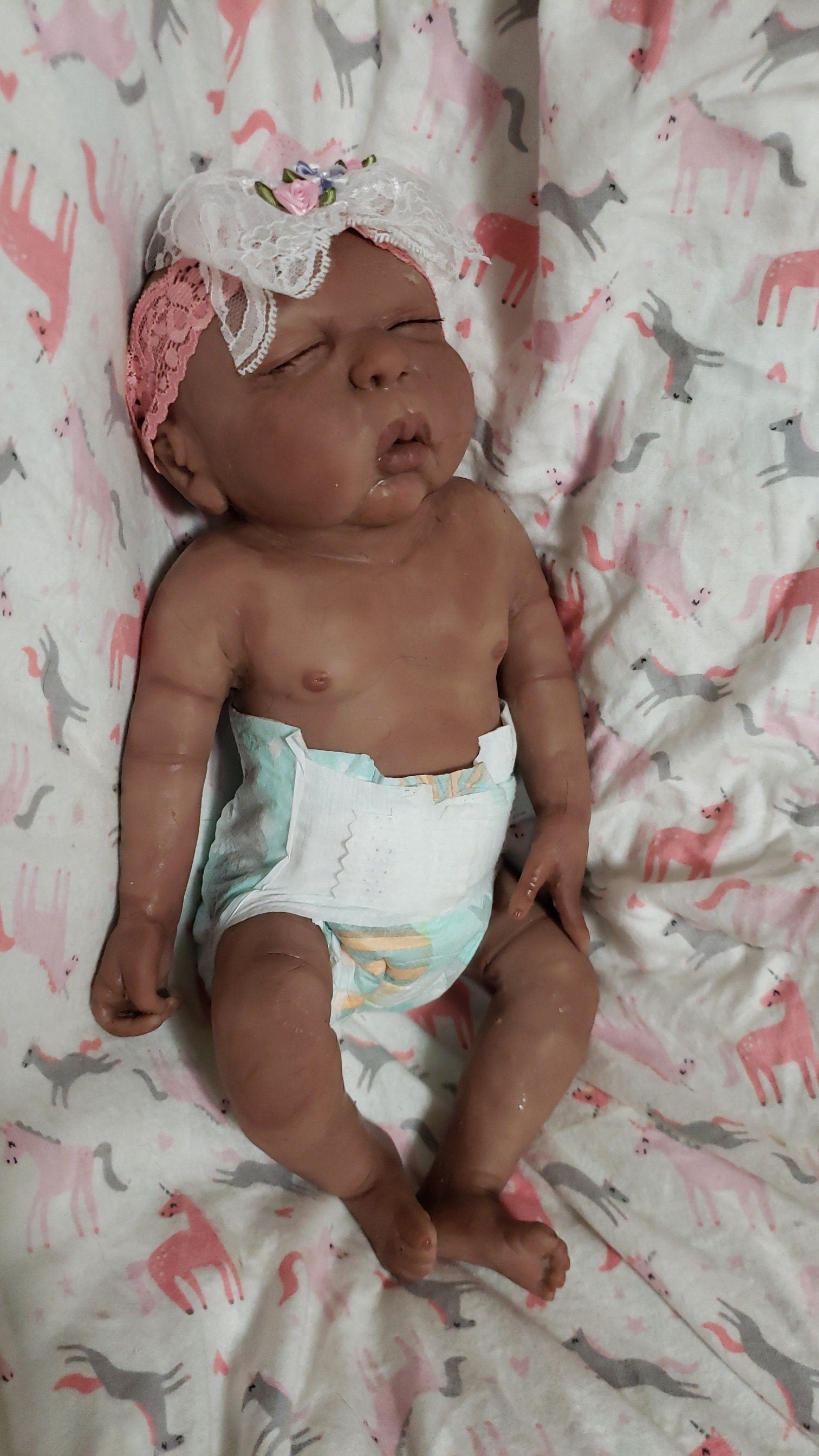 Full body silicone art doll 15" preemie boy or girl amy