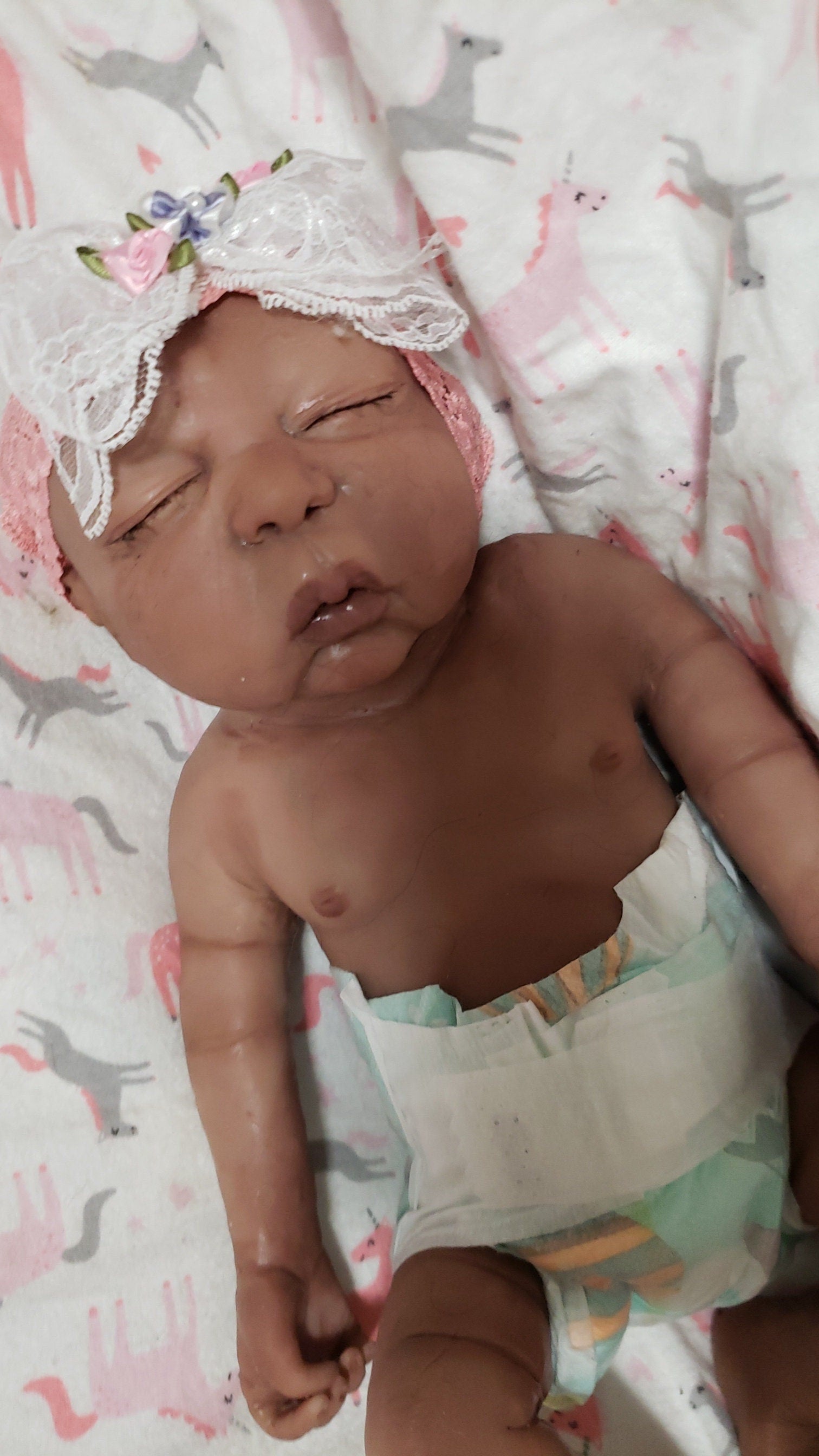 Full body silicone art doll 15" preemie boy or girl amy