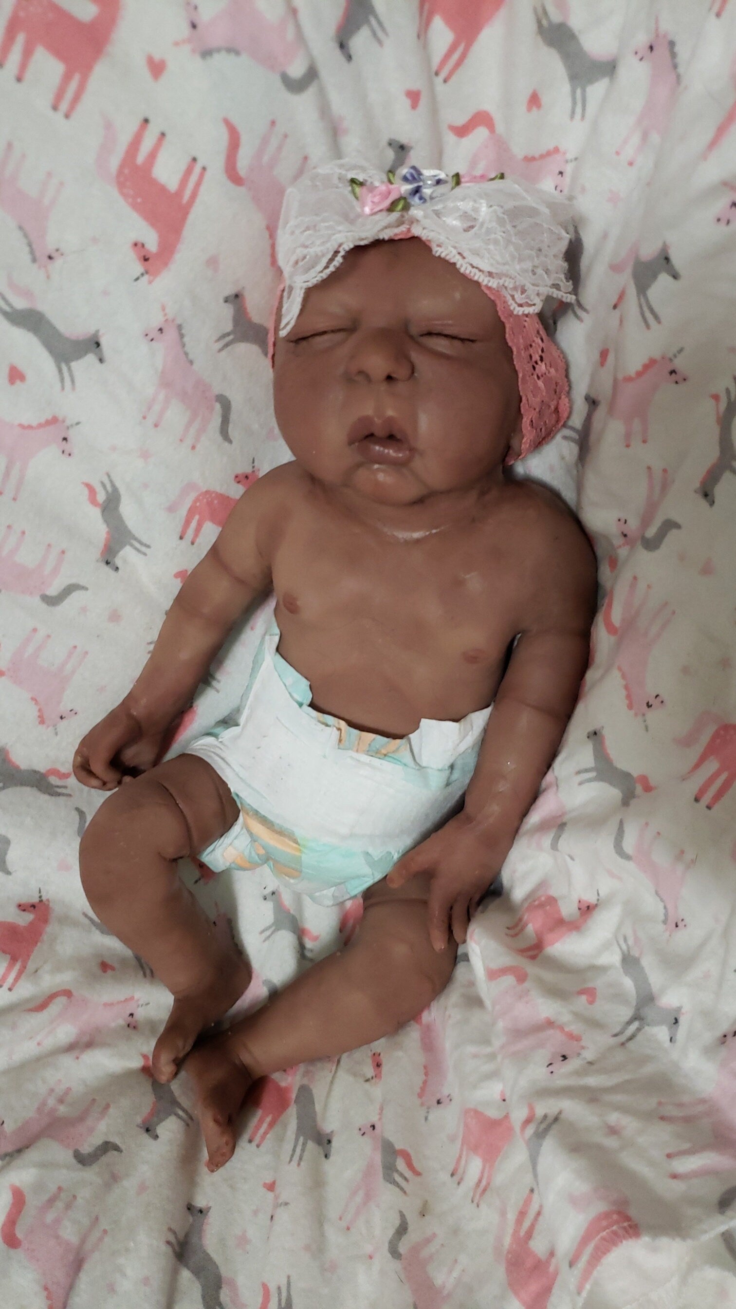 Full body silicone art doll 15" preemie boy or girl amy