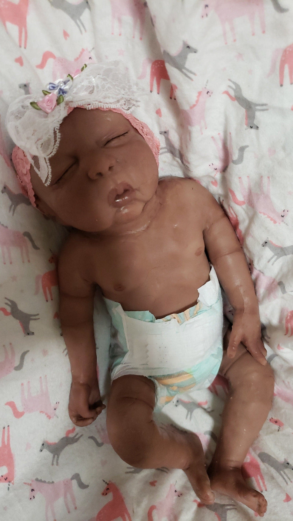 Full body silicone art doll 15" preemie boy or girl amy