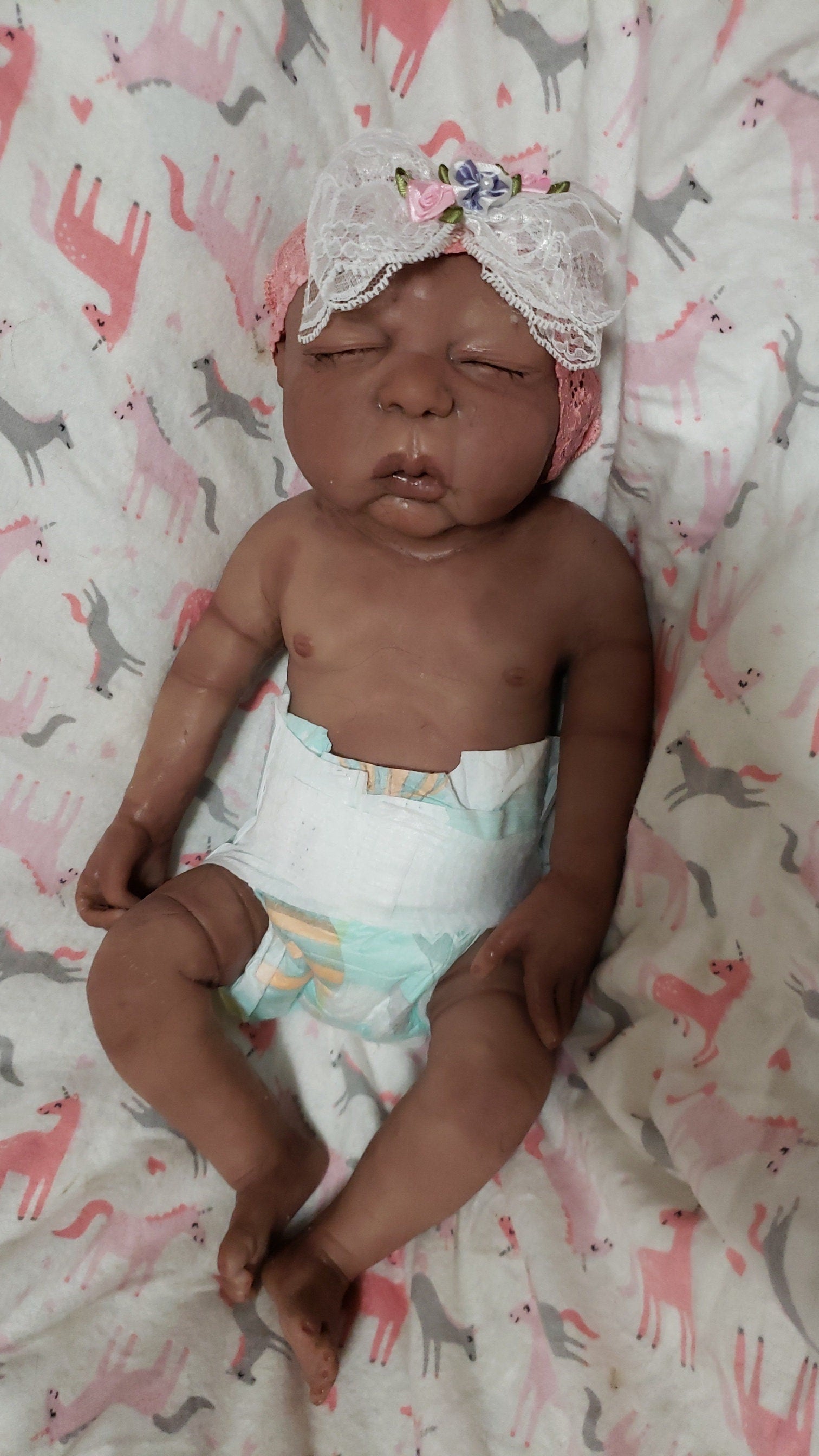 Full body silicone art doll 15" preemie boy or girl amy