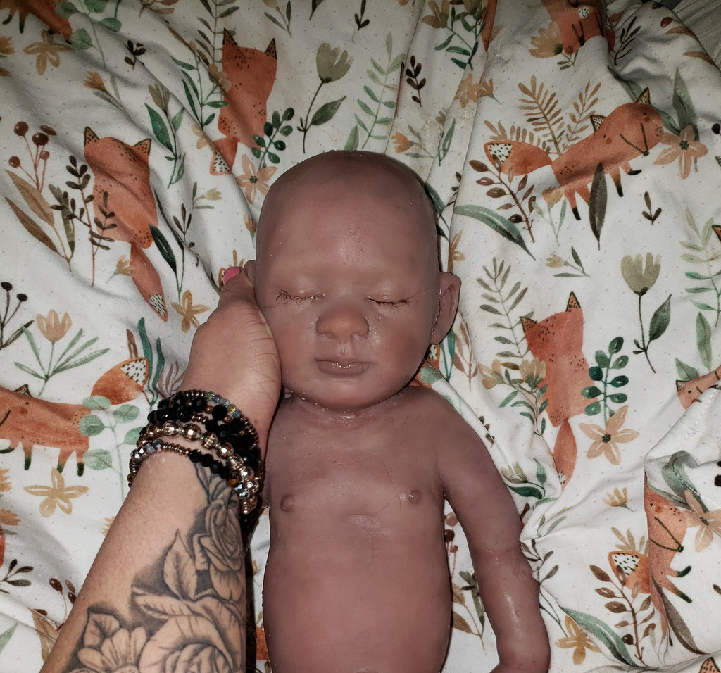 Full body silicone art doll girl or boy newborn art doll  19.5" pamela erff Olive