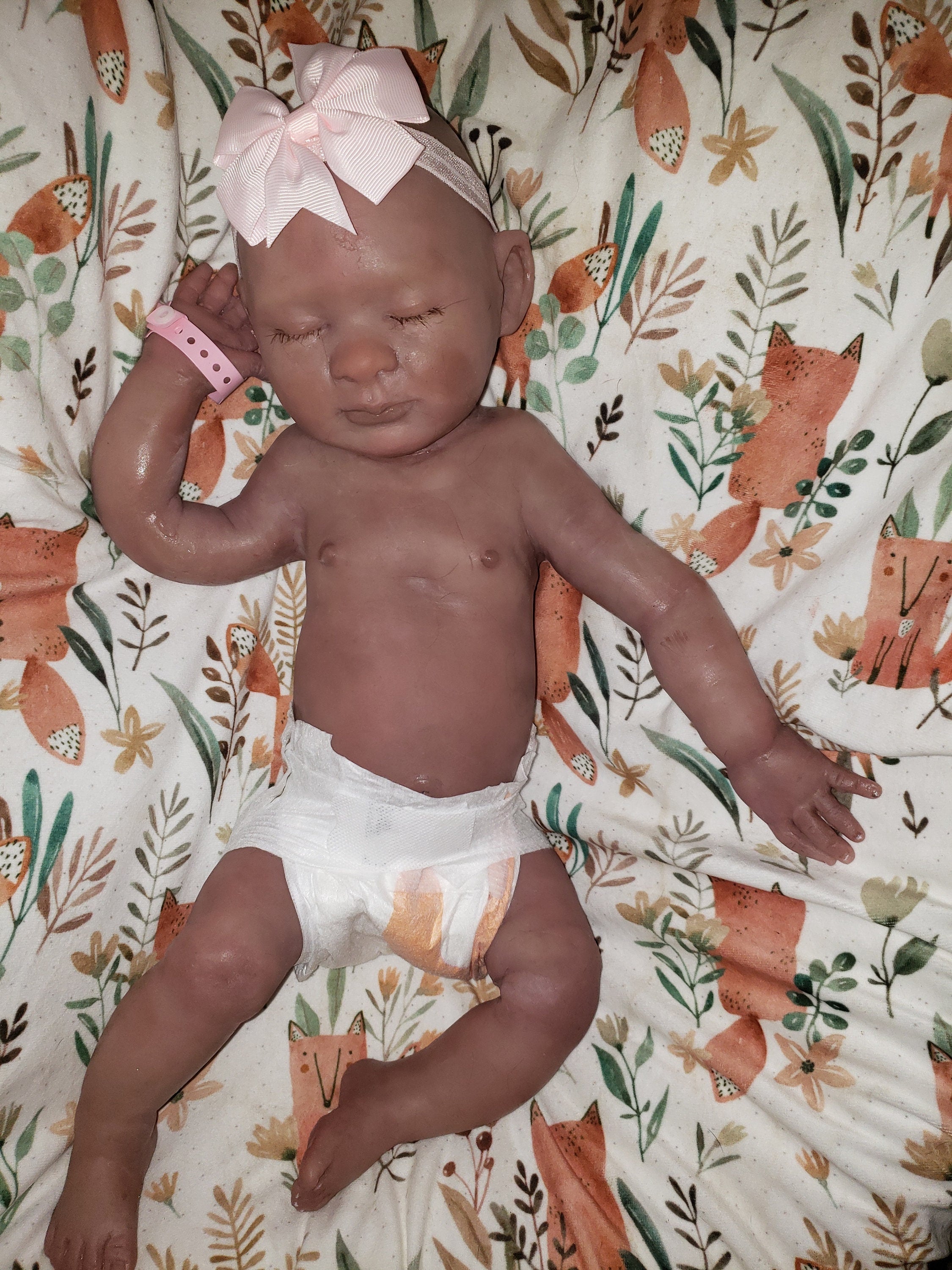 Full body silicone art doll girl or boy newborn art doll  19.5" pamela erff Olive