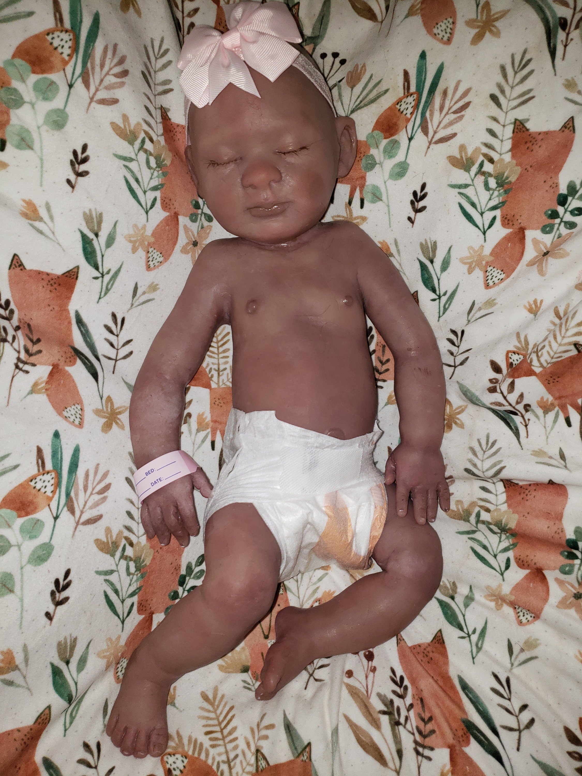 Full body silicone art doll girl or boy newborn art doll  19.5" pamela erff Olive