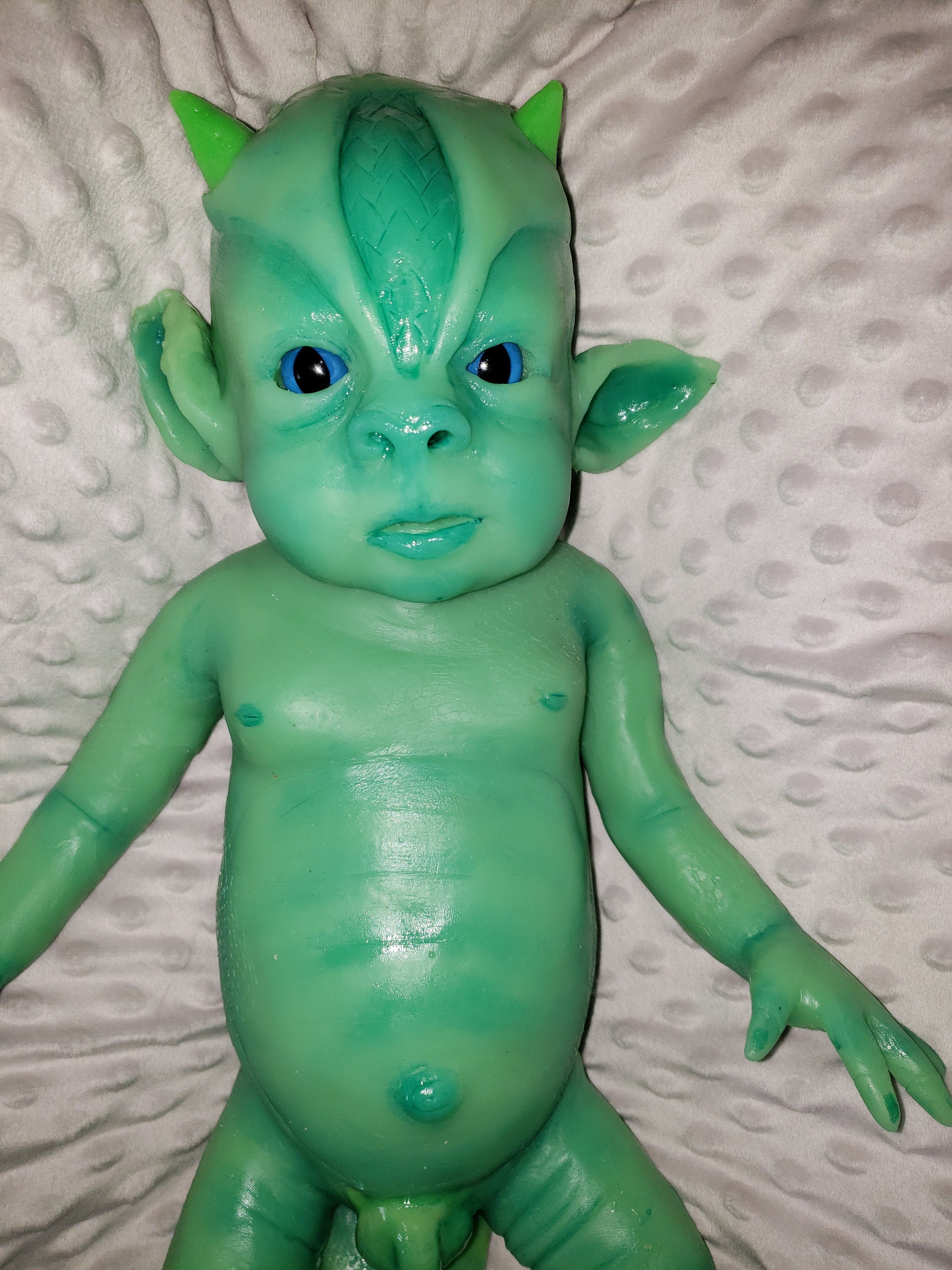 Full body silicone baby dragon blank kit "saphire"