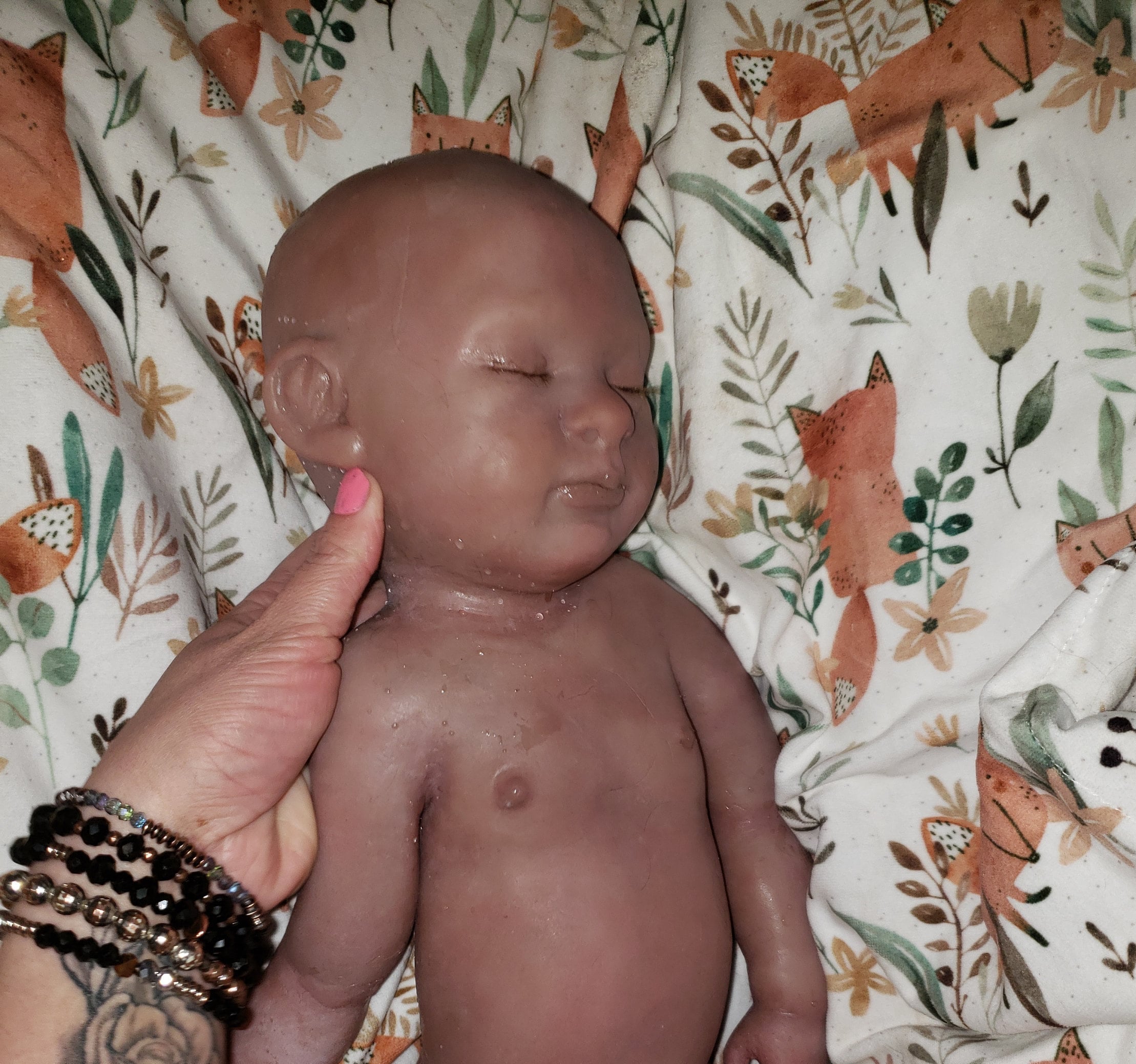 Full body silicone art doll girl or boy newborn art doll  19.5" pamela erff Olive