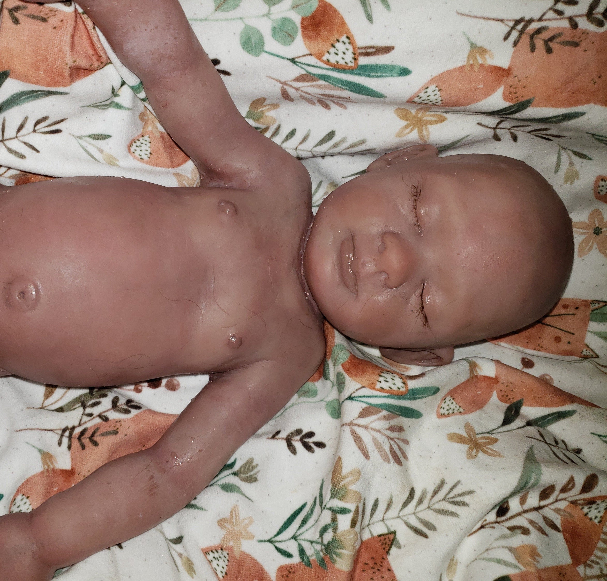 Full body silicone art doll girl or boy newborn art doll  19.5" pamela erff Olive