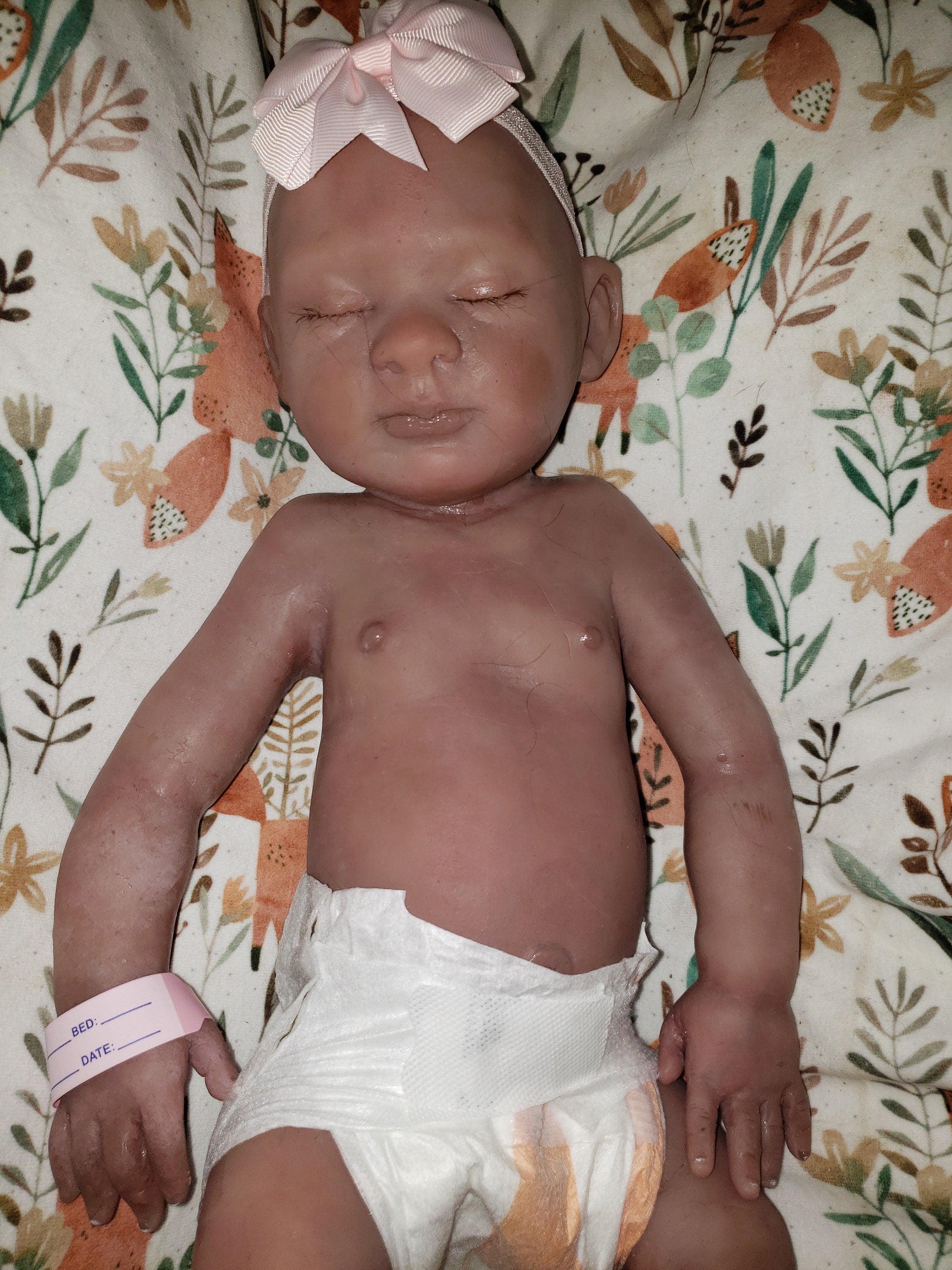 Full body silicone art doll girl or boy newborn art doll  19.5" pamela erff Olive