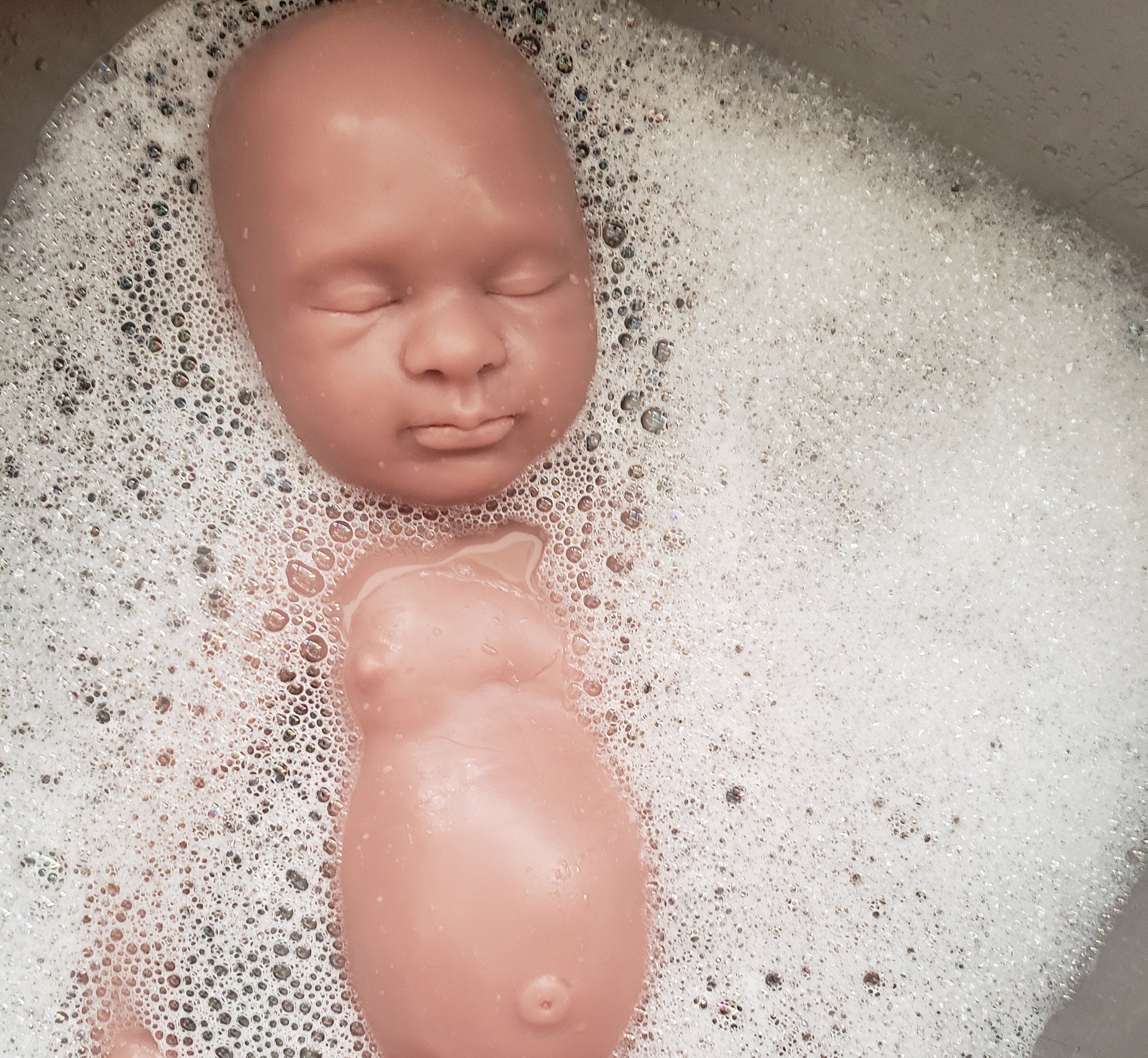 Full body silicone art doll girl or boy newborn art doll 19.5" pamela erff Olive