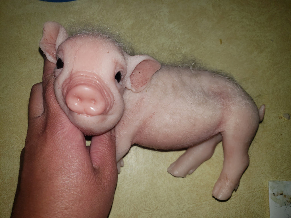 9" Full body silicone baby piglet piggy pig